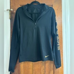 Nike Black Quarter-Zip Sweatshirt with Fitted Style